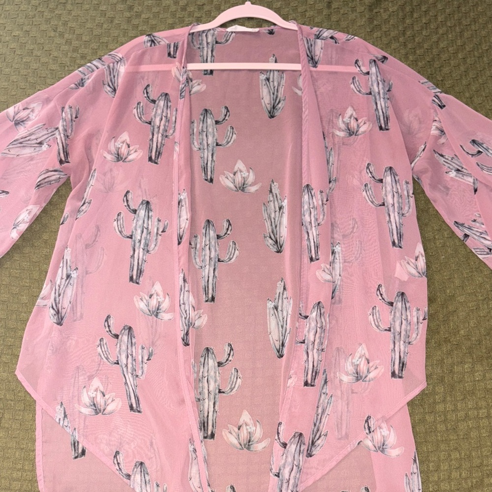 Peach Love Cactus Kimono